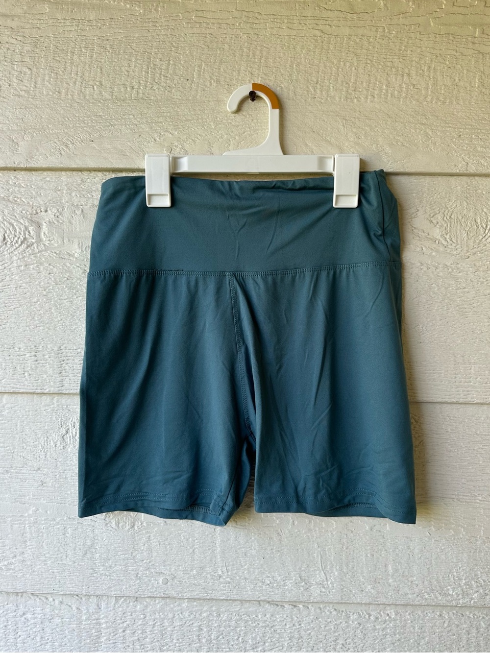 Teal biker shorts